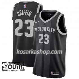 Dres Detroit Pistons Blake Griffin 23 Nike 2018-19 City Edition Crna Plava Swingman - Dječji